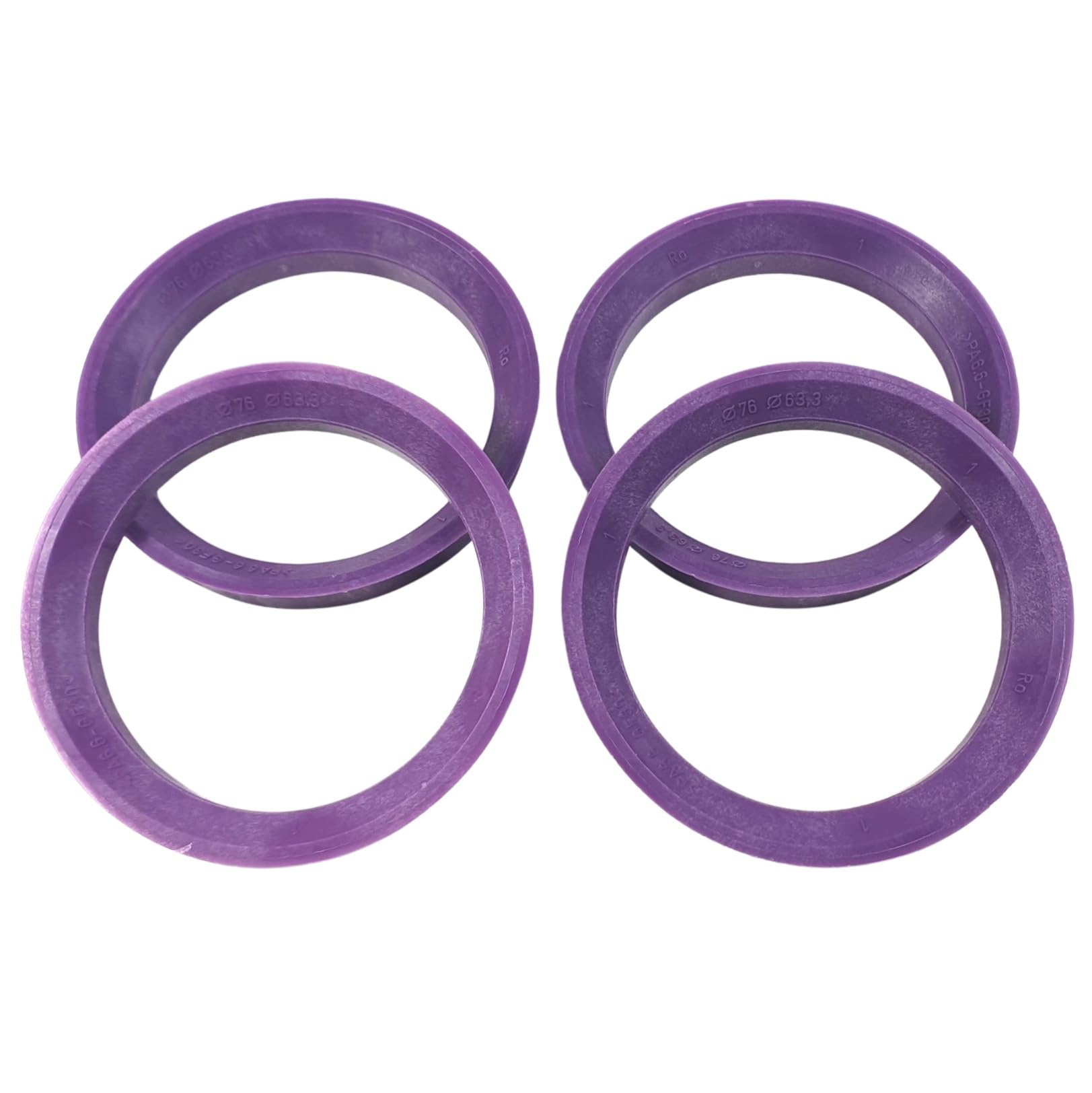 4 anneaux de centrage 76,0-63,3/76 0-63 3, couleur lilas