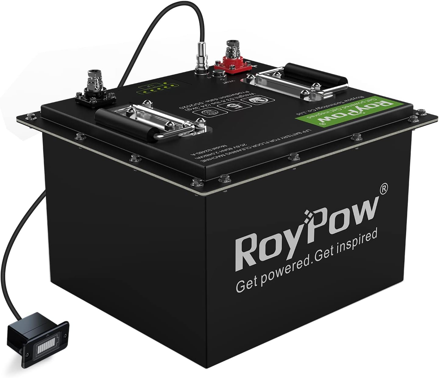 Buy Roypow 24V 80Ah Deep Cycle Lithium Battery, LiFePO4 Rechargeable