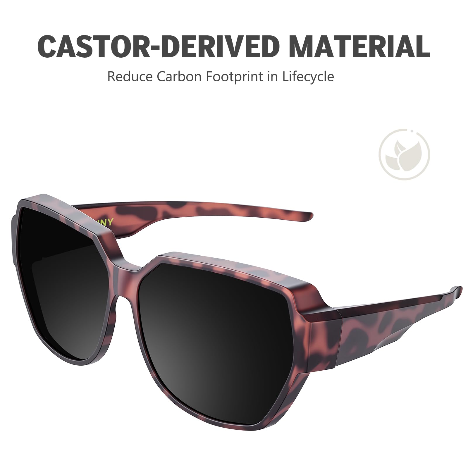 THUNY Lentes de sol polarizados para hombres y mujeres, lentes de sol de gran tamaño, protección UV400 para pesca y conducción