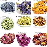 flores secas aromaticas Perfecto para popurrís, bolsitas y decoración de bodas; Haga agua floral, velas aromáticas, luces de té, tónicos faciales, jabones, bombas de baño, champú, lociones, cremas, popurrís, sobres y decoración de bodas, y otros productos para el cuidado personal.