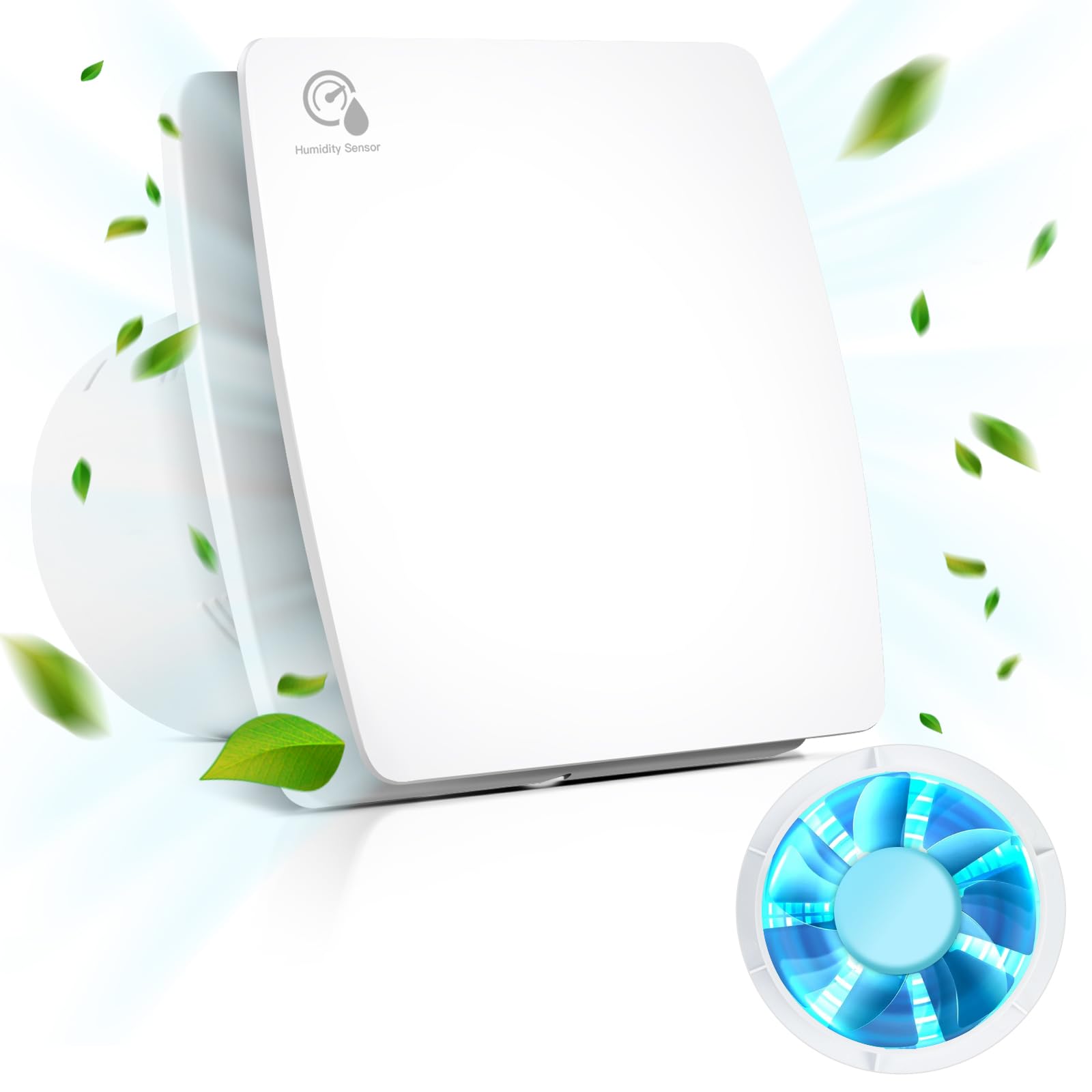 Ventilatore Da Bagno Con Sensore Di Umidità, Timer Da 100 Mm Ventilatore A Parete Wc Da Incasso 91276509 - Foto 8