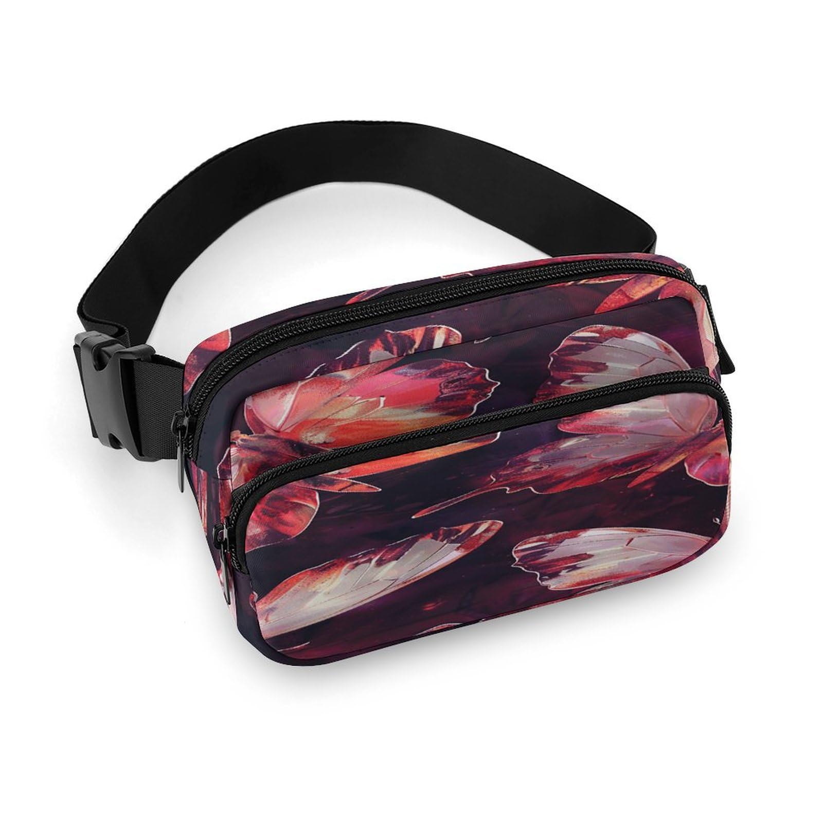 Sac banane rouge foncé léger sangle réglable anti ballottement - 8