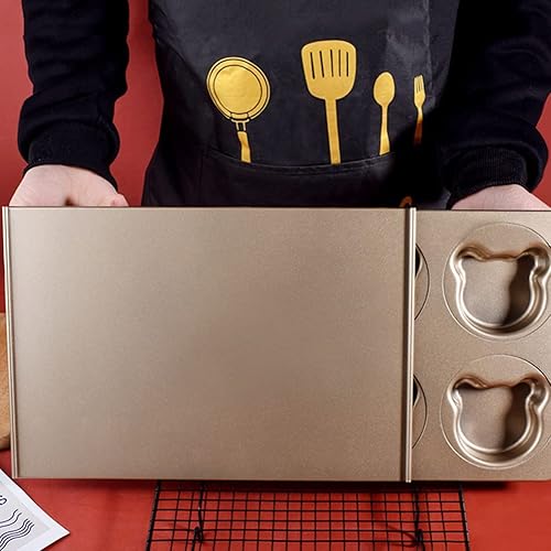 Miniatura 9 de Veemoon Moldes de silicona de 6 cavidades con tapa moldes de silicona antiadherentes para hacer dulces de San Valentín