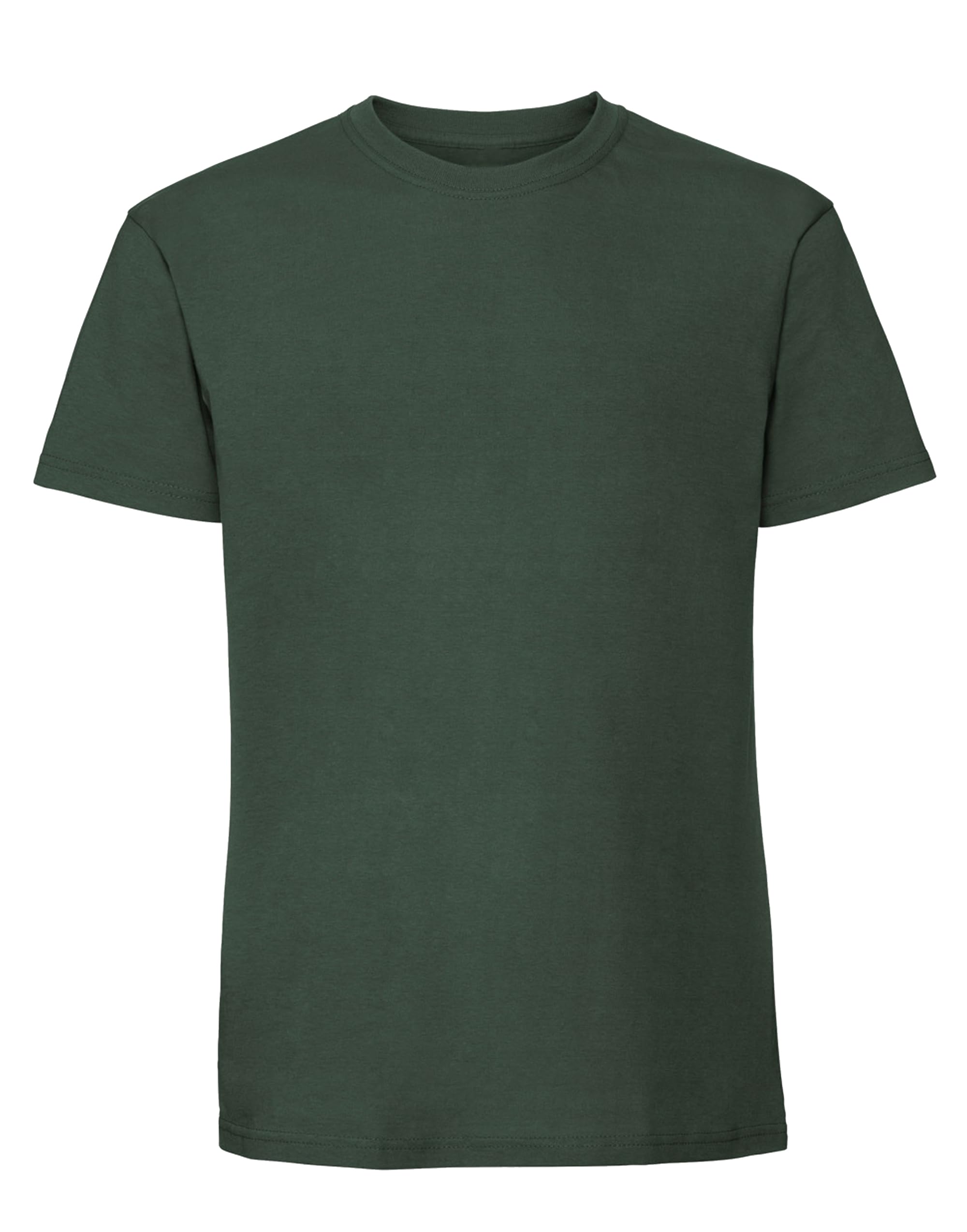 COOZO Men's Classic Blank Ringspun Premium Crew Neck Short Sleeve T-Shirt - Bottle Green - 3XL
