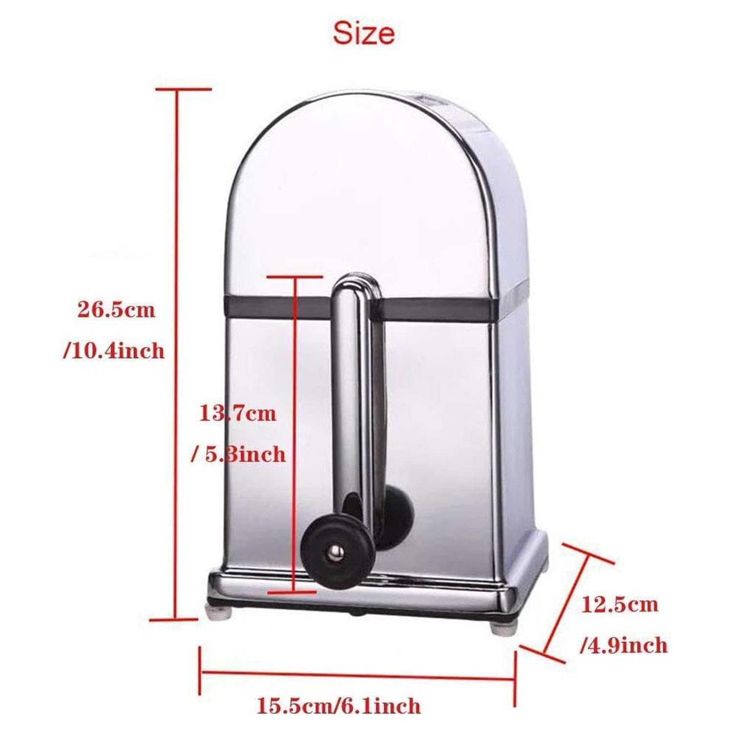 Trituradora de hielo manual, máquina de cono de nieve con manivela para el hogar, bar y cocina con cubierta transparente y herramienta de cuchara para un uso fácil