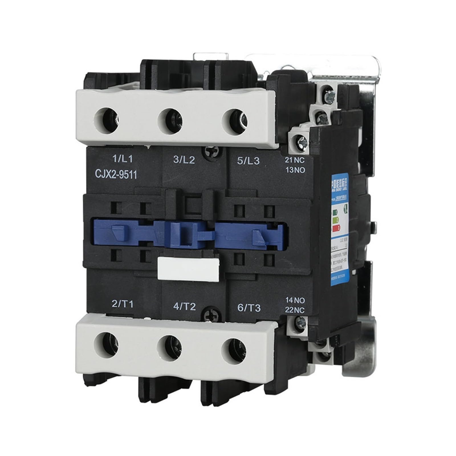 Contacteur AC LC1 CJX2-9511 95A triphasé pour rail DIN avec bobine 110V et contacts 1NO 1NF