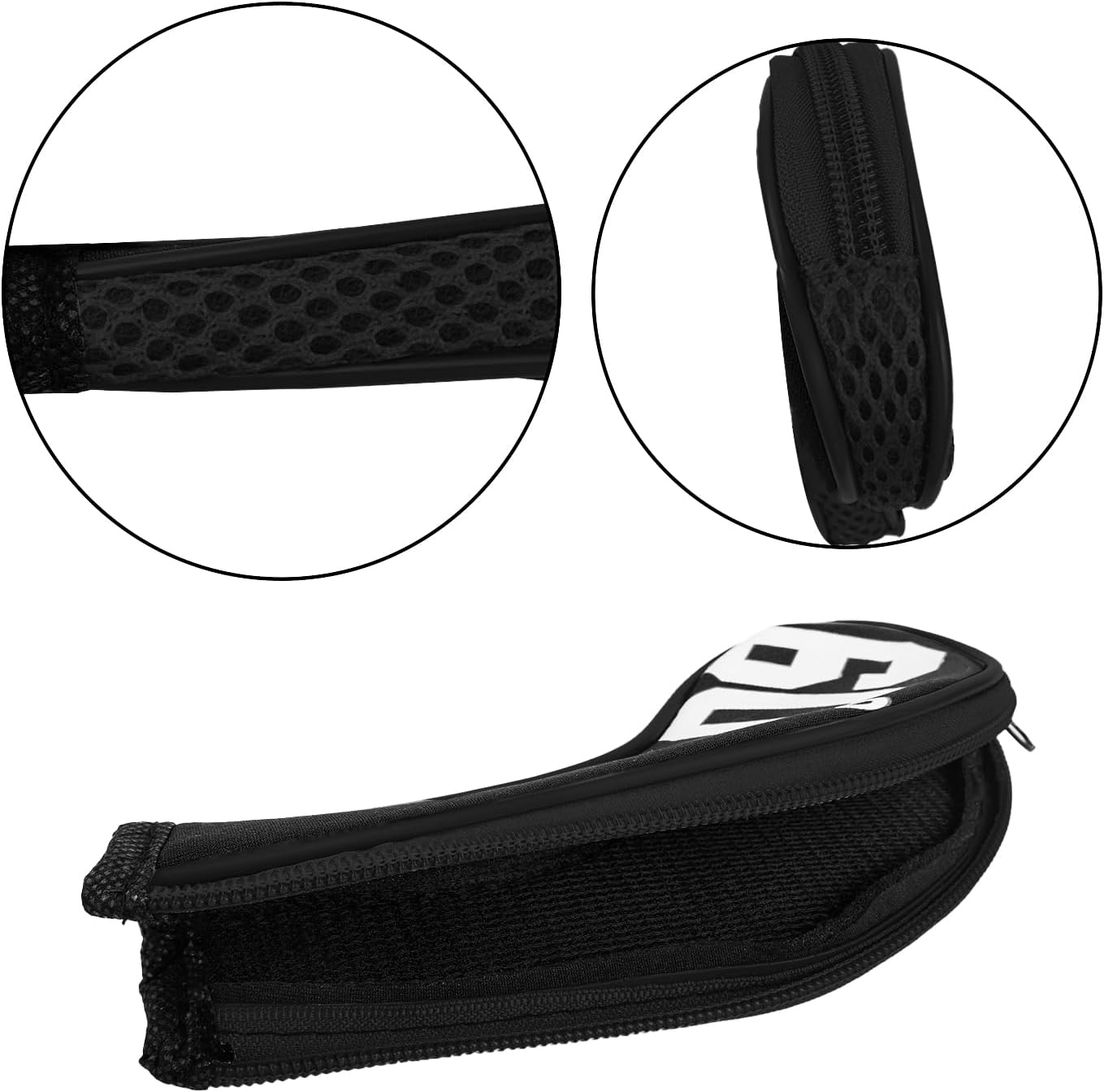 Andux 7Pack Golf Wedge Irons Club Head Covers Degree NO. on Both Sides Long Neck with Zipper