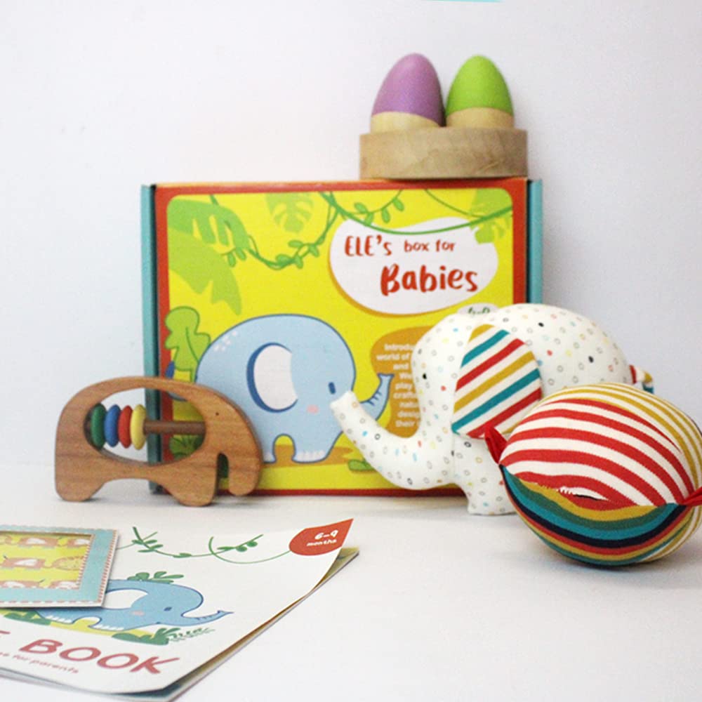 Shumee Eles Box of Play | 6-9 Months | Box 3 | Eco-Friendly Wooden Toys | Active Play | Sensory Play | Developmental Milestones | Organic & Safe | Eco Friendly Materials (B0B31QHTR3) Amazon Price History, Amazon Price Tracker