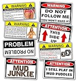 Funny ATV Warning Decal Off Road MUD 4x4 Sticker Pack Set