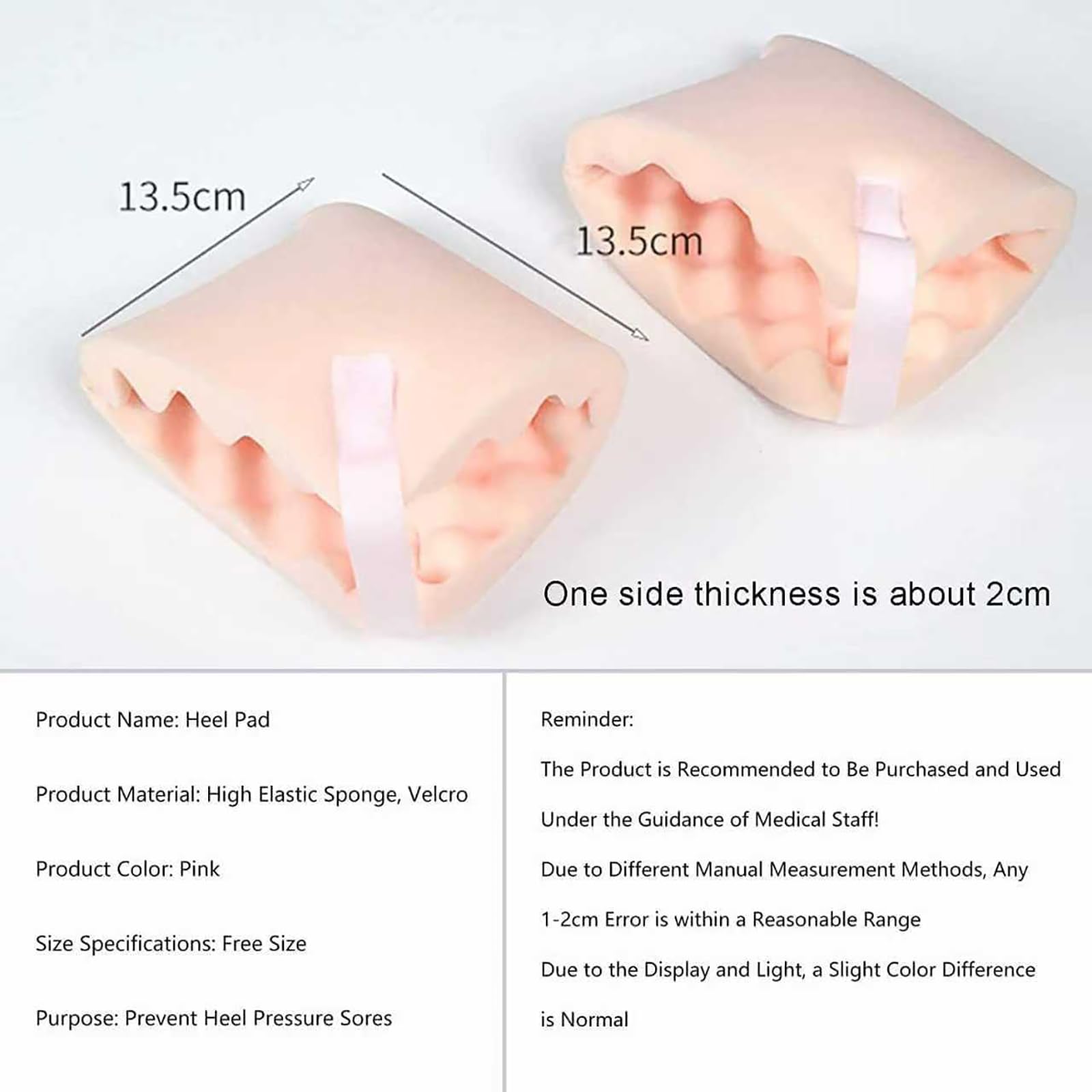 Almohadillas Para Talones, Almohadillas Antiúlceras Para Pies, 1 Par De Almohadillas Protectoras Para Talones, Diseño En Forma De Cáscara De Huevo, Esponja Altamente Elástica, Cómodas Y Transpirables