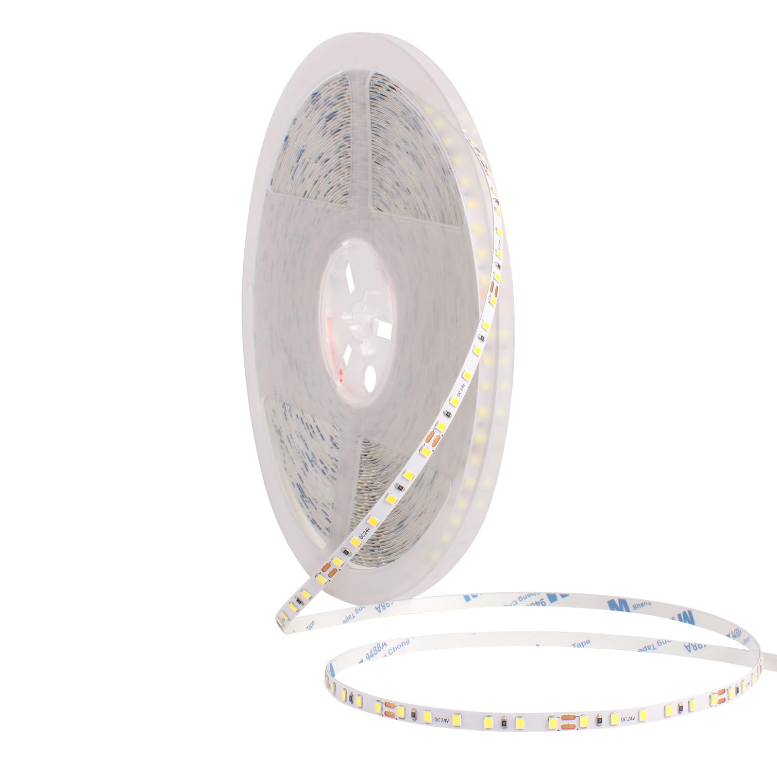 Tayire DC24V COB LED Strip Cool White 6500K, 20m 240LED/m LED Strip Light, CRI90+ 5mm LED Strip COB LED Strips for Bedroom, Kitchen, Home Decoration (Single LED Strip)