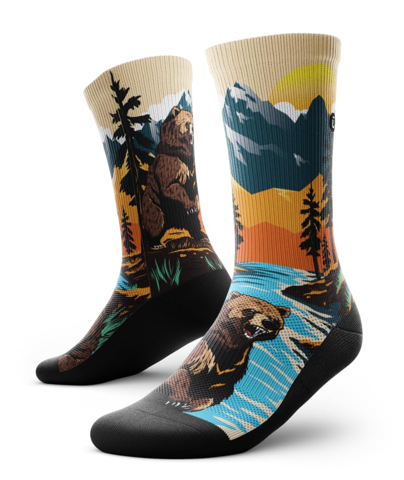 Outway Crew Socks for Men & Women, Breathable, Moisture-Wicking Athletic Socks with Arch Support, Colorful, Durable Blend