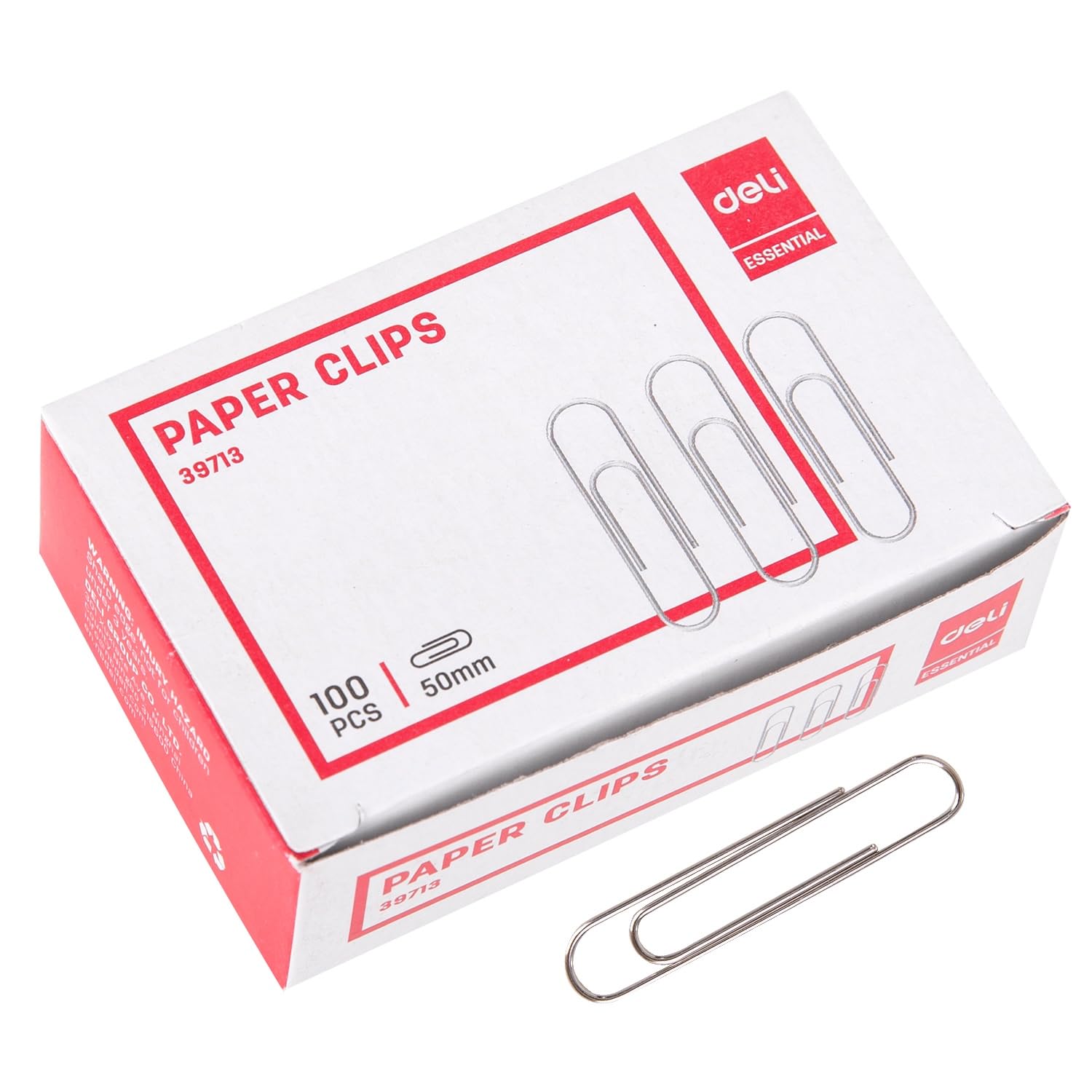 Paper Clips, 50 mm Size, Silver