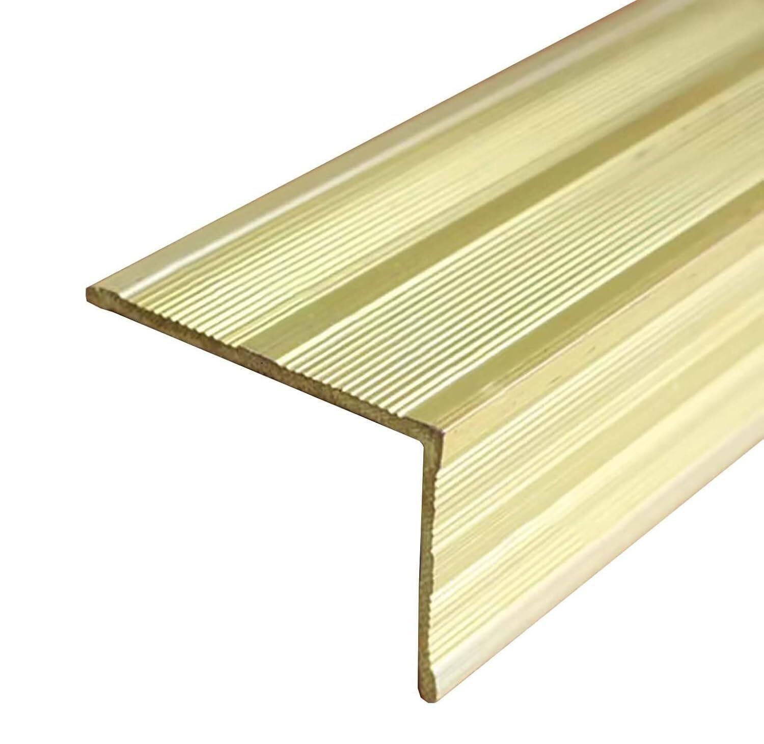 Brass Non-Slip Shaped Stair Nosing Trim - Durable Edge Protector for Indoor & Outdoor