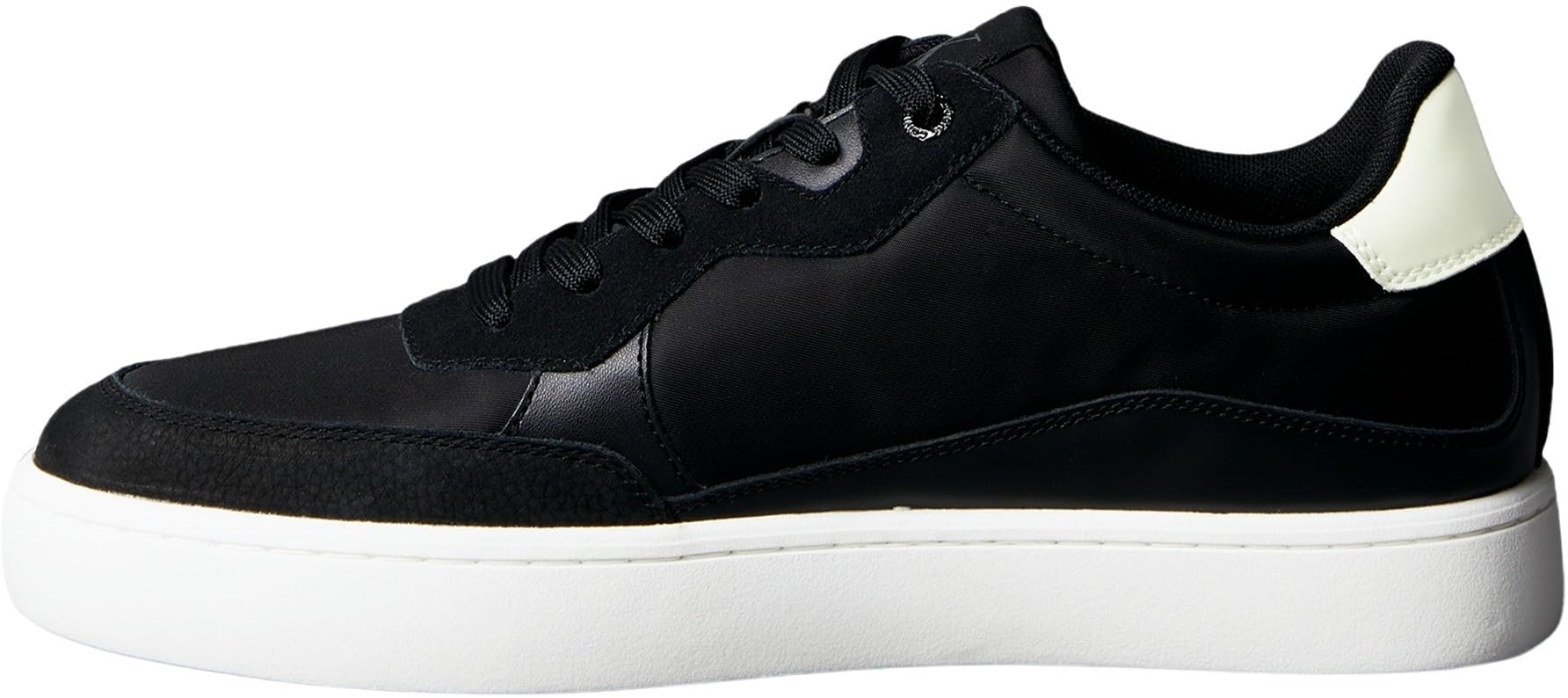 Calvin Klein Jeans Men's Classic Cupsole MG Nylon Mix YM0YM01304 Low Top, Black (Ck Black/White Jade/Wild Lime), 6.5