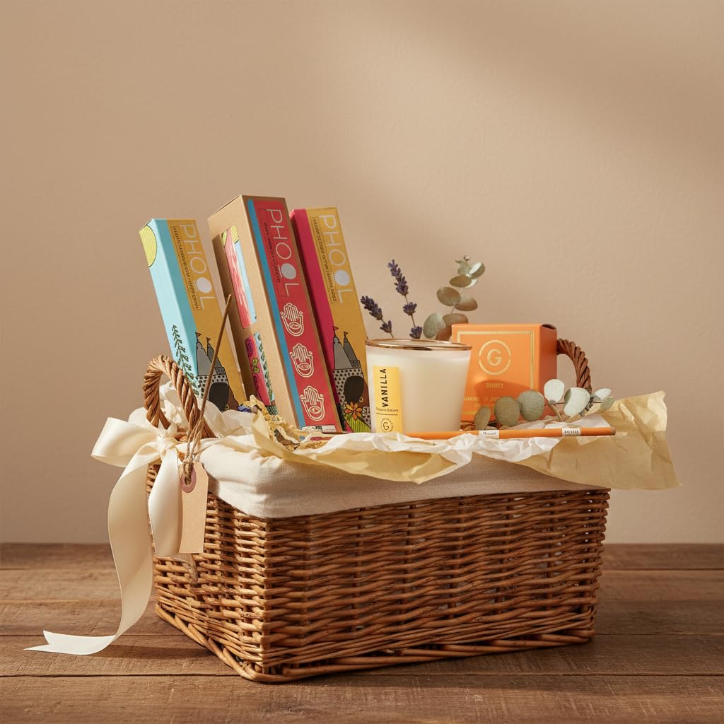 THE GIFT STUDIO.COM Candle & Incense Gift Set | Good Vibes Combo Pack with Vanilla Shot Jar Candle, Premium Incense Sticks & Large Gift Bag | Luxury Fragrance & Wellness Gift Box THE GIFT STUDIO.COM Candle & Incense Gift Set | Good Vibes Combo Pack with Vanilla Shot Jar Candle, Premium Incense Sticks & Large Gift Bag | Luxury Fragrance & Wellness Gift Box