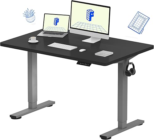 Miniatura 33 de FLEXISPOT EN1 - Escritorio eléctrico de altura ajustable de una pieza de 48 x 30 pulgadas para oficina en casa (marco plateado + parte superior