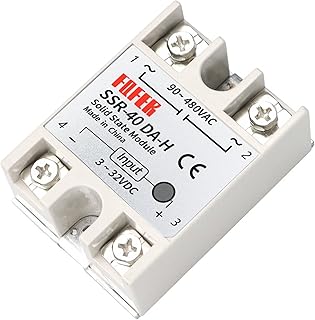 1 peça Relé de estado sólido SSR-10DA-H 10A na verdade 3-32V DC - 90-480V AC SSR 10DA 15DA 25DA 40DAH Relé (Tamanho: SSR-80DA-H)