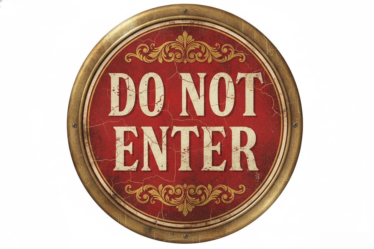Do Not Enter Keep Out Tin Sign, 8x12 Inch Warning