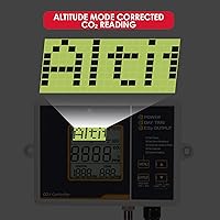 Vista 5 de Controlador de CO2 con sensor de CO2 NDIR con cable, controlador de dióxido de carbono enchufable, el monitor de CO2 puede adaptarse con regulador