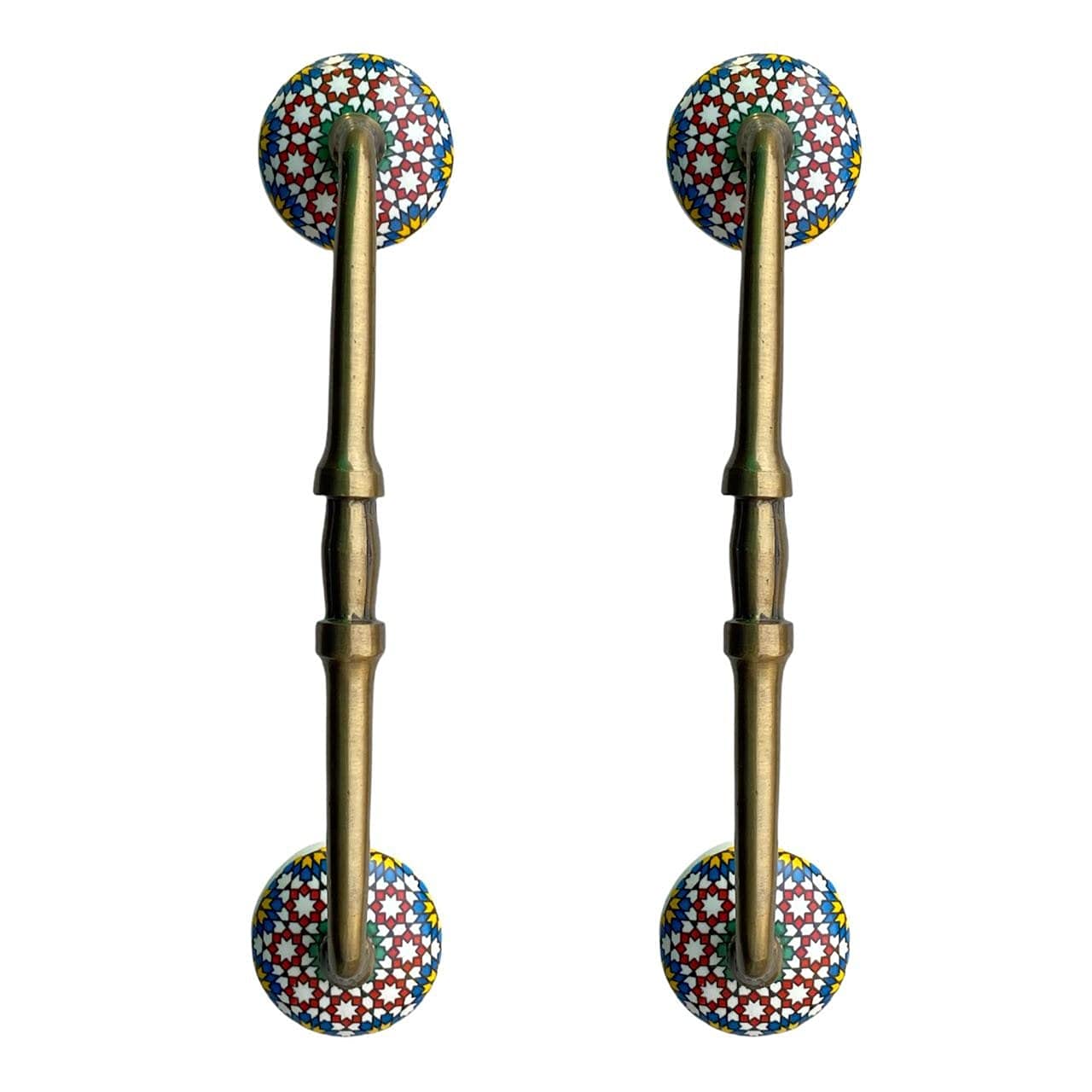 Maison Belle Ceramic Door Handle Gold Antique Finish - (Size 8 Inch, Multi Color) - Hole to Hole 6 INCH - Pack of 1 (B09F3HQ9N8) Amazon Price History, Amazon Price Tracker