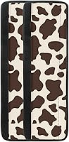 Vista 1 de Funda para manija de puerta de refrigerador con estampado de vaca marrón, asas de decoración para electrodomésticos de cocina, guantes protectores