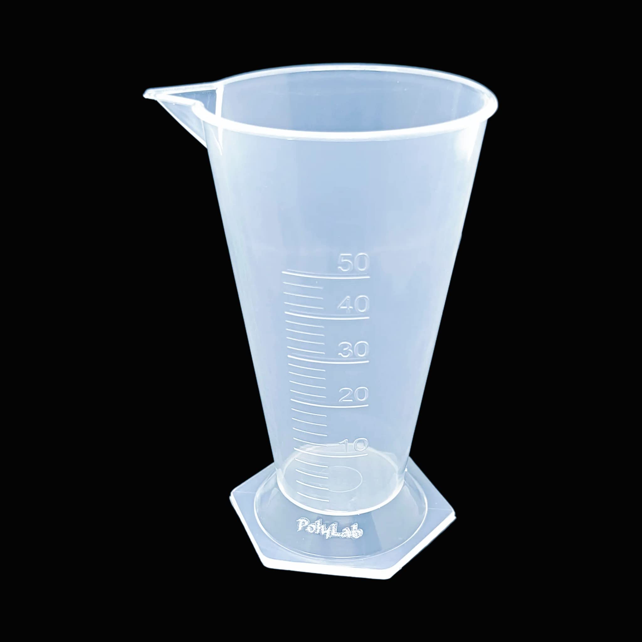 Bridge2shopping Laboratory Plastic Measuring Beaker Cup Conical Measure, 25 ML/50 ML/125 ML, Combo of 3 3