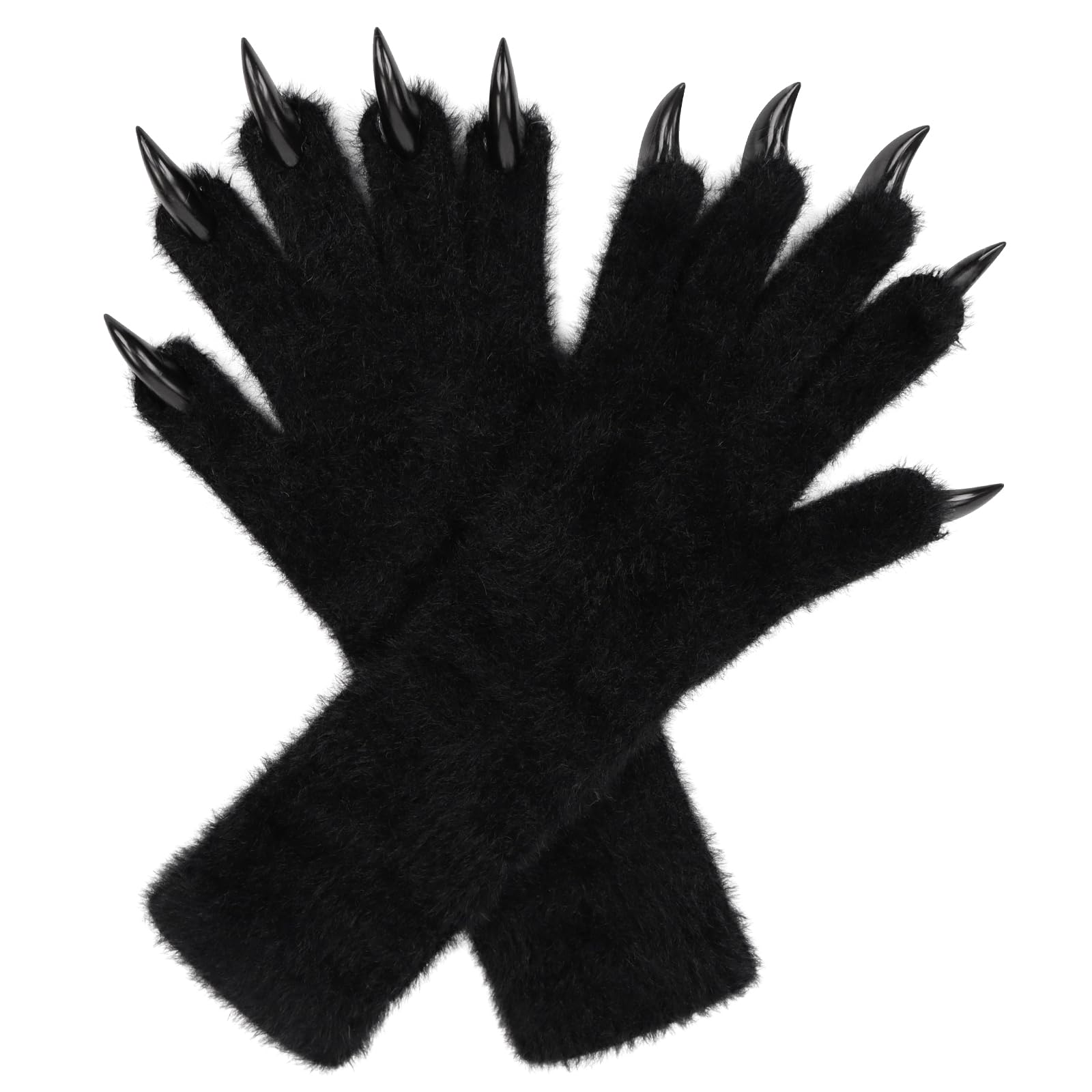 HAOAN Full Finger Paws Gloves Long Warm Mittens for Themed Events Parties Costume Accessories: Lightbrwon