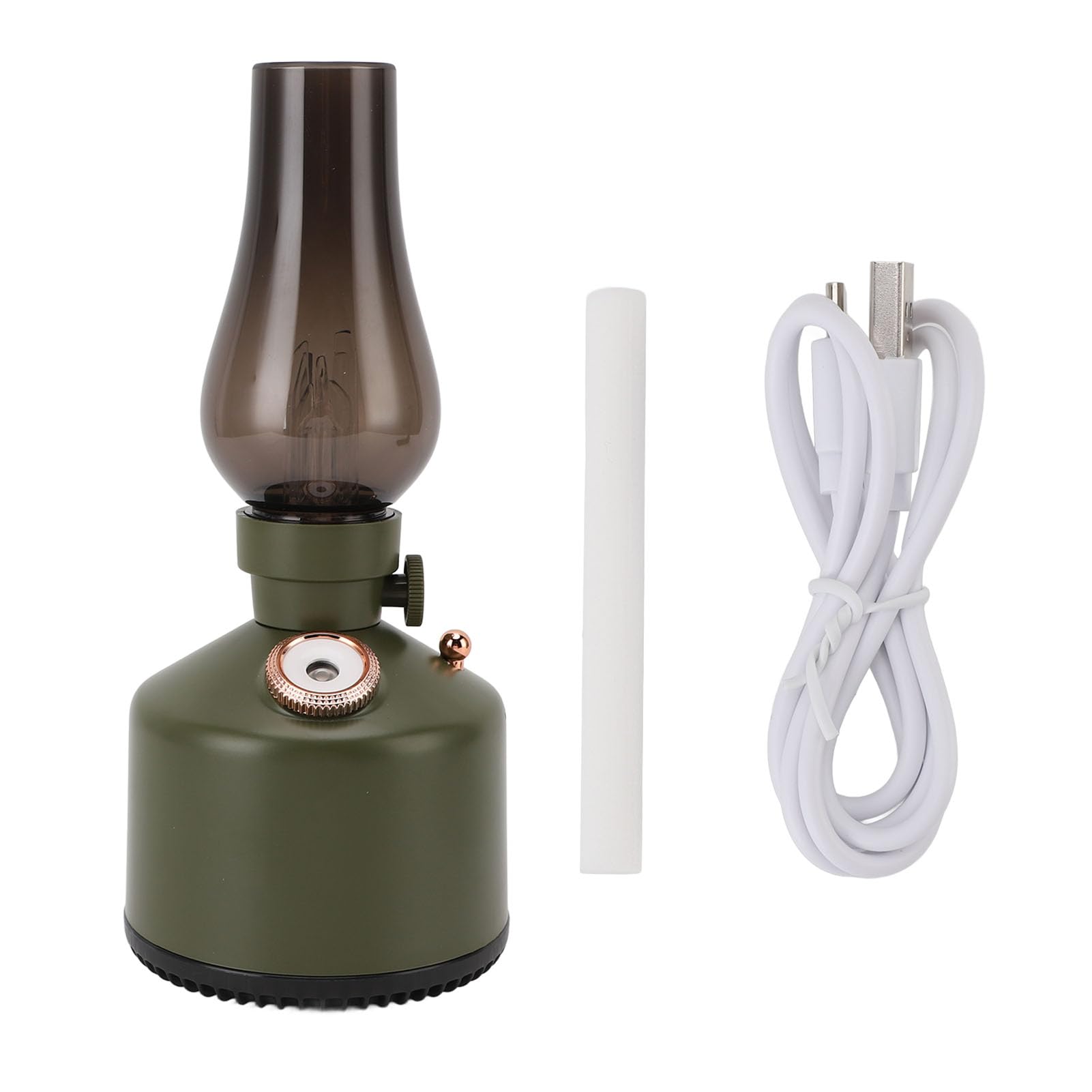Ejoyous Umidificatore Vintage con Lampada a Cherosene ABS Diffusore per Aromaterapia con Nebbia Fredda 260 Ml 2 Impostazioni di Nebbia Luce Notturna con Regolazione Continua per la Camera da Letto