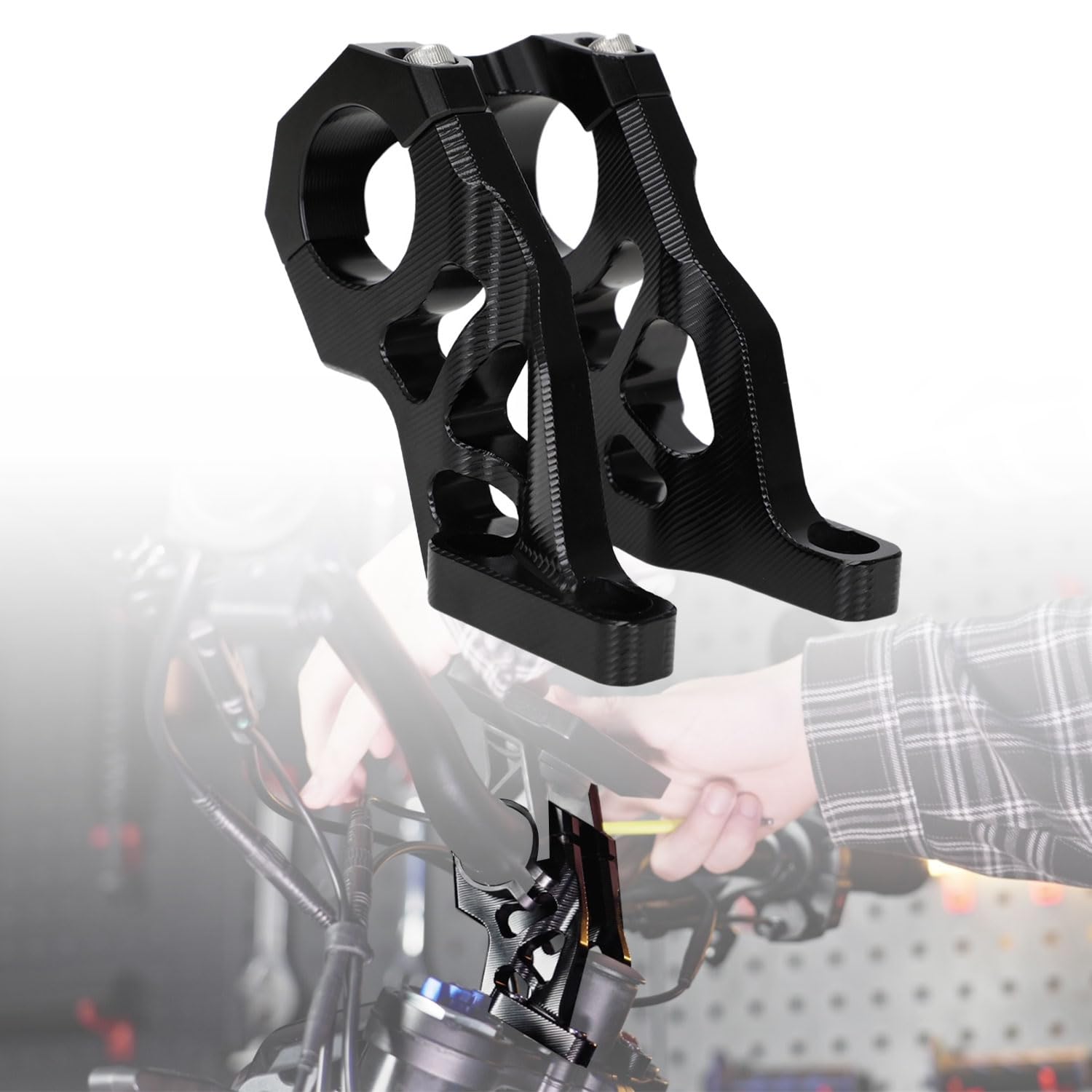 Rehausseur Guidon Moto,pour Talaria Sting MX3/MX4 - Noir | Pince Montage Pontet Guidon