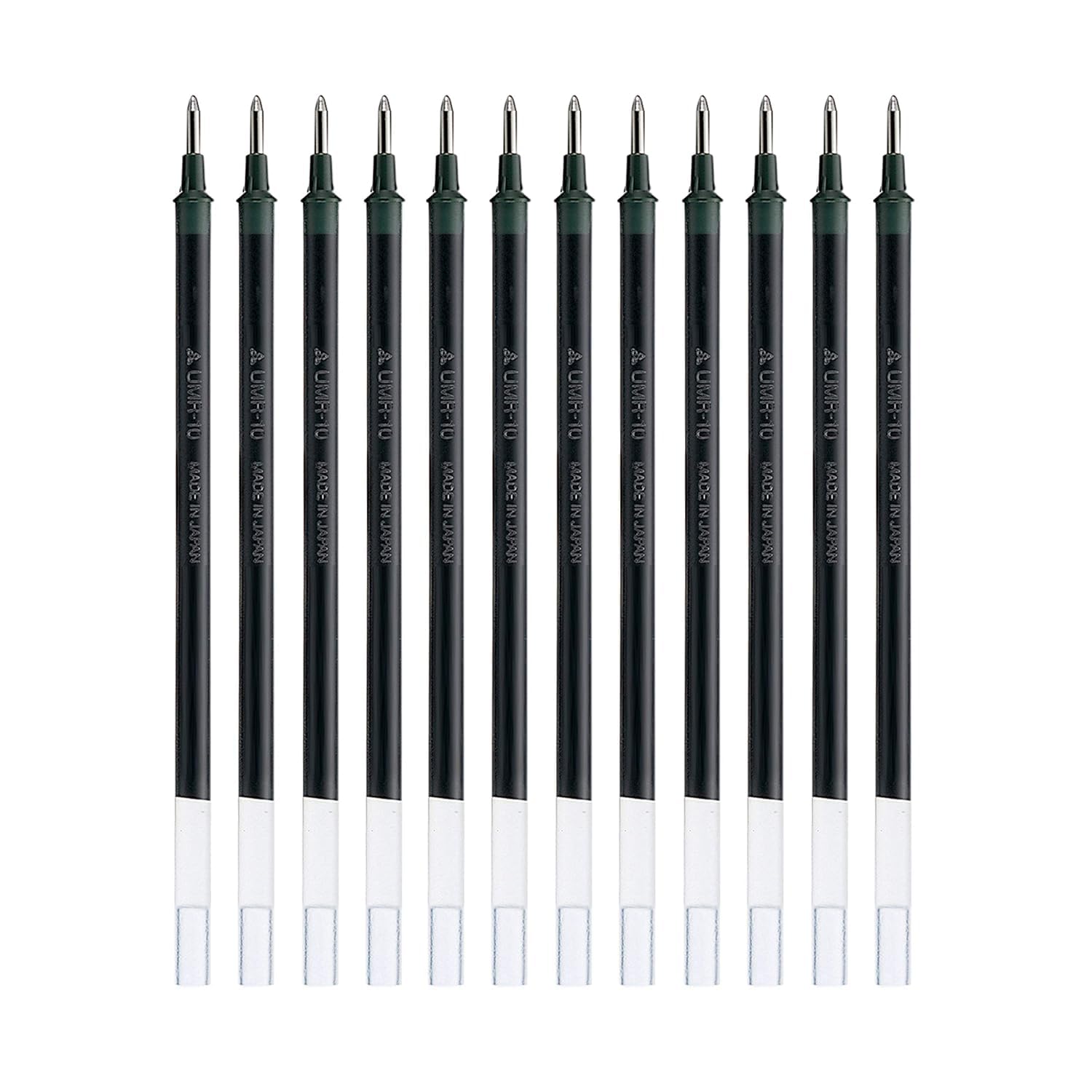 uni-Ball UMR-10 1.0mm Gel Pen Refill | Usable for UM-153S | Black Ink, Pack of 12