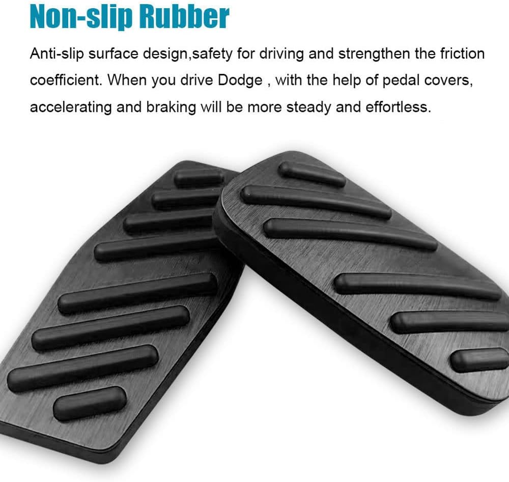 LEXLEY 2PCS Anti-Slip Aluminum Brake Gas Pedal Pads,Auto No Drilling Accelerator Pedal Covers for Chevrolet Chevy Blazer 2019 2020 2021 2022 2023 2024 2025 2026-BLACK - Image 4