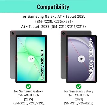 Keyboard Case for Samsung Galaxy Tab A11+ /A9+ 11 Inch