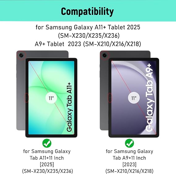 Keyboard Case for Samsung Galaxy Tab A11+ /A9+ 11 Inch