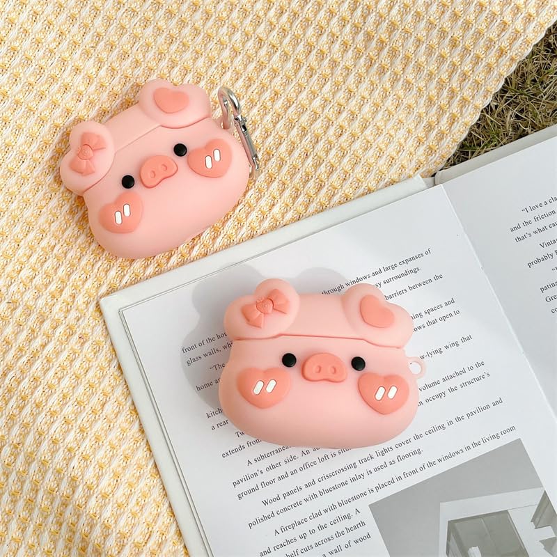 Compatible with Airpods Pro 2nd Generation Case 2022, Cute AirPods Pro 2 Case Cartoon, Kawaii Soft Silicone Protective Cover for New Airpods Pro2 for Men Women (Pink Pig1) - image 3