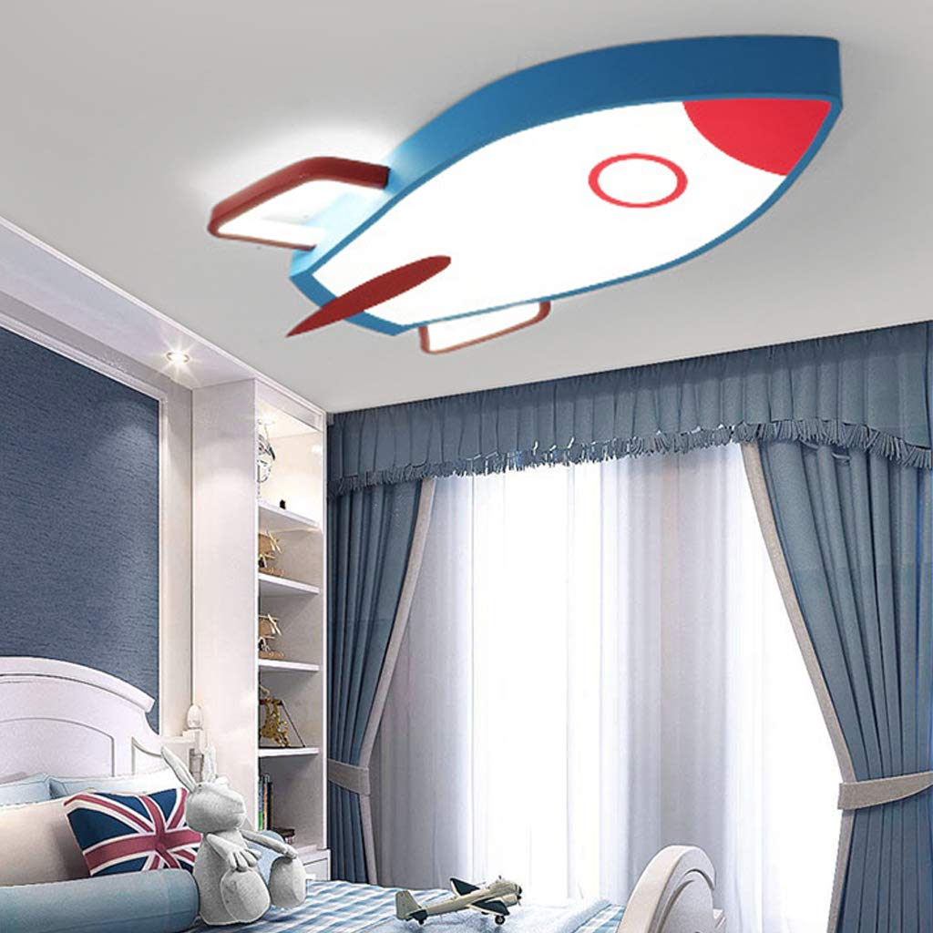 Plafoniera A LED per Camerette Plafoniere Razzo Lampadario Moderno Paralume Acrilico Luci Creative per Bambini Dimmerabili Telecomando Bambini Ragazzi Soggiorno Illuminazione Camera da Letto