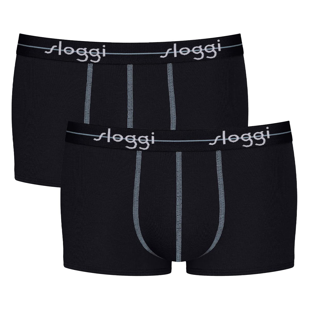 Sloggi Men's Noir Low-Rise Boxer Shorts Start (X2)