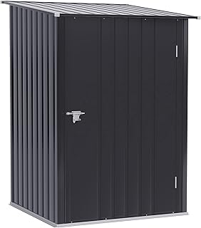 Outsunny Abri de Jardin - Remise pour Outils - cabanon Porte verrouillable - dim. 1L x 1,03l x 1,6H m - tôle d'acier ondulée Anthracite