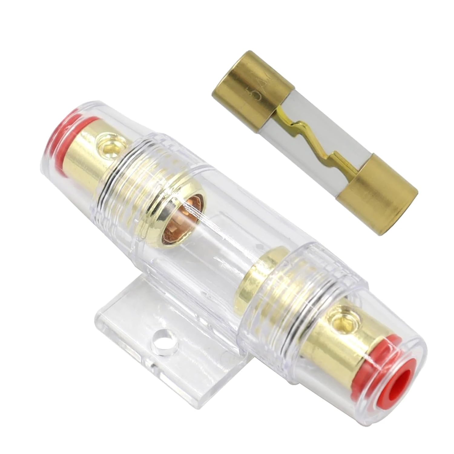 Auto Car Fuse Holder Block 30A/60A/100A AGU Fuse Holder Audio in Line AMP Amplifier Fuse Holder 1Pcs(30A Fuse Holder)