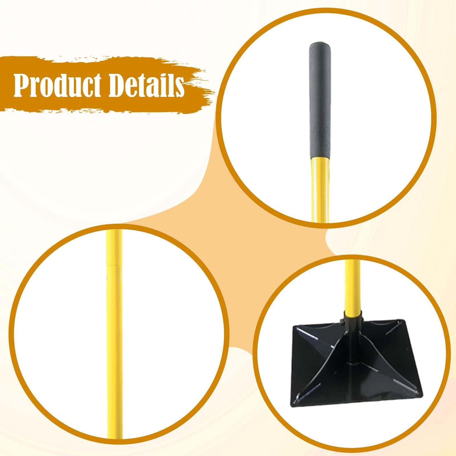 Compattatore Terreno Compattatore Manuale Attrezzo Pressa Suolo Ergonomico Antiscivolo per Livellare Terra Adatto per Cura Orto E Preparazione Strade, 8 Inch