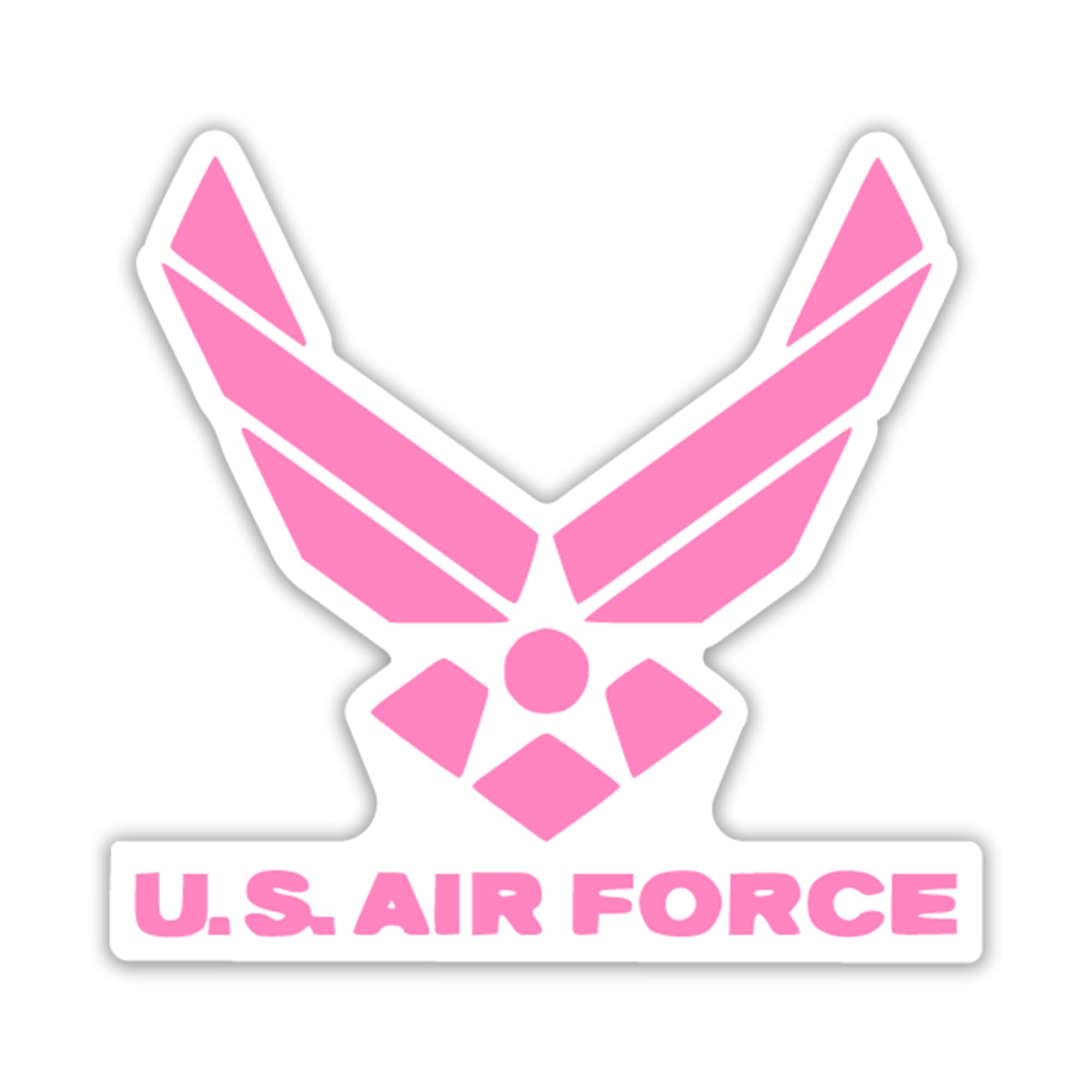 U.S. AIR Force Vinyl Decal Sticker Vinyl Decal Sticker | Cars Trucks Vans Walls Laptops | Multiple Colors | 6.75 in | KCD748 (Pink, 6.75 Inch)