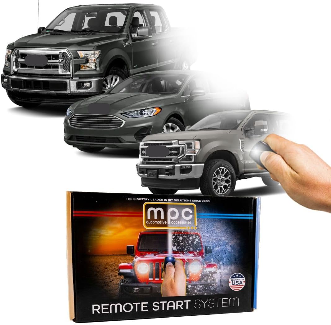 MPC Remote Start Kit for Ford F-150 2015-2020 || F-250 F-350 2017-2021 || Fusion 2014-2020 || Plug and Play || Press Fob Lock Unlock Lock to Start || No Honk || Gas or Diesel