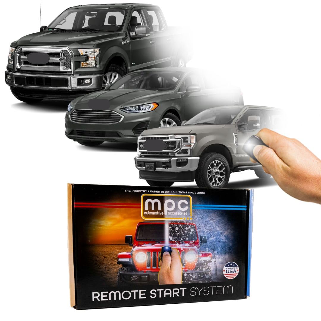 MPC Remote Start Kit for Ford F-150 2015-2020 || F-250 F-350 2017-2021 || Fusion 2014-2020 || Plug and Play || Press Fob Lock Unlock Lock to Start || No Honk || Gas or Diesel