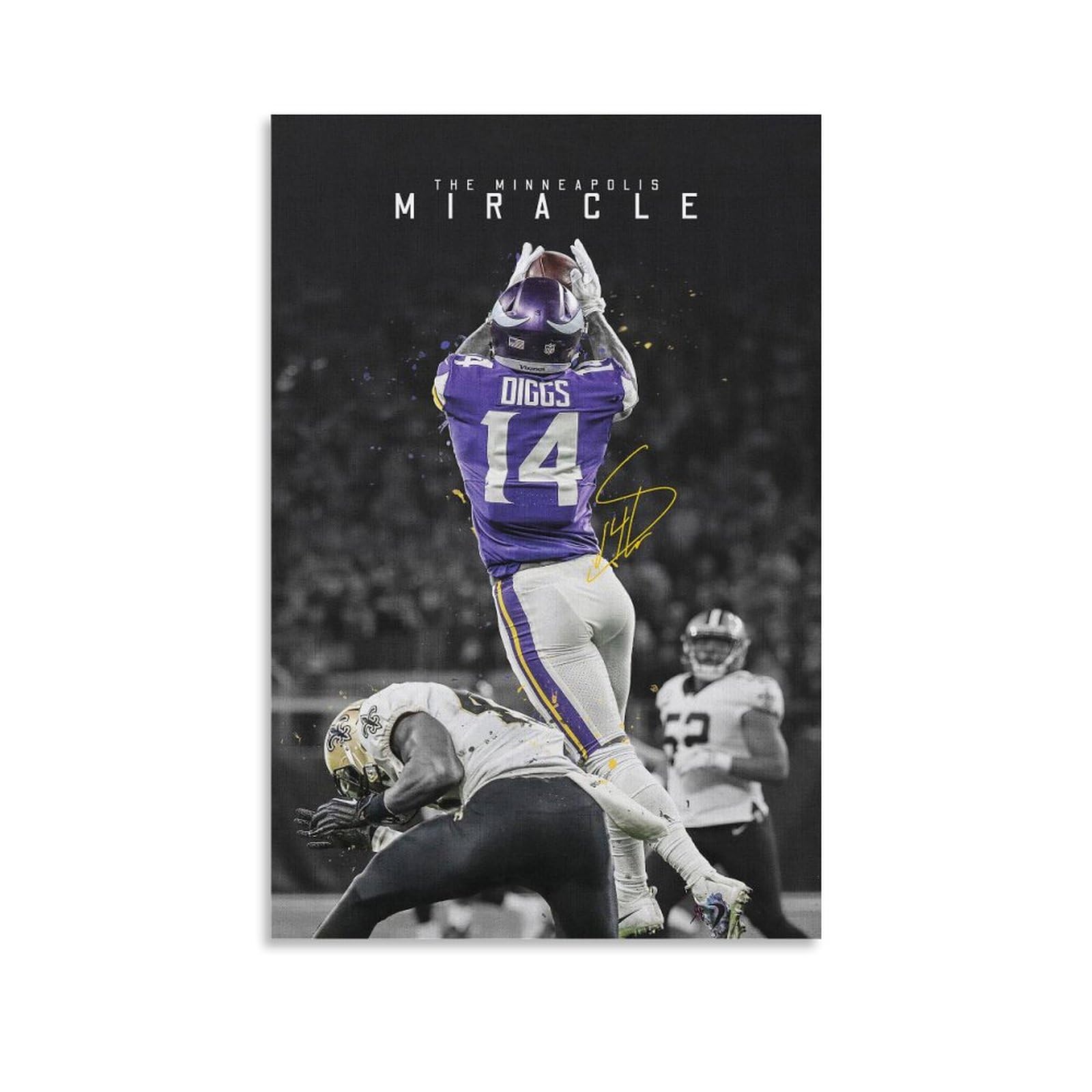 ESPRAL Stefon Diggs Poster Classics Decorative Painting Canvas Wall Art Living Room Aesthetic Posters Bedroom Painting. Unframe-style, 12x18inch(30x45cm)