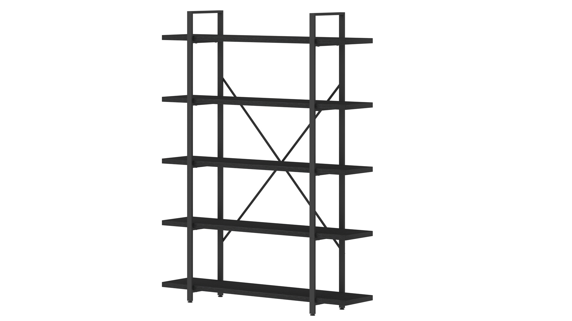 Amazon.com: HSH 5-Shelf Vintage Industrial Rustic Bookshelf, 5