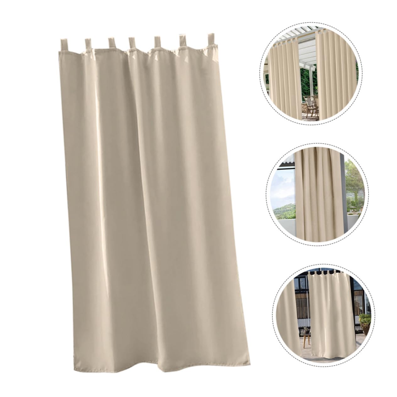 BESPORTBLE Oscurante in Poliestere Pannello Singolo, Beige per Patio
