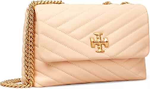 Tory Burch Kira Chevron Small Shoulder Bag, Apricot: Handbags