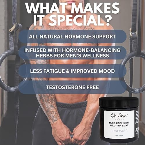 Miniatura 8 de Dr. Skin Crema orgánica de ñame silvestre para hombre para equilibrio hormonal, 4 onzas, crema natural de equilibrio de apoyo hormonal, fabricada en