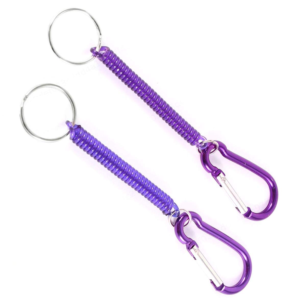 2 Pcs Key Chain Strap Bag Keyring String Lanyard Ornament Spiral Stretch Cord Coil