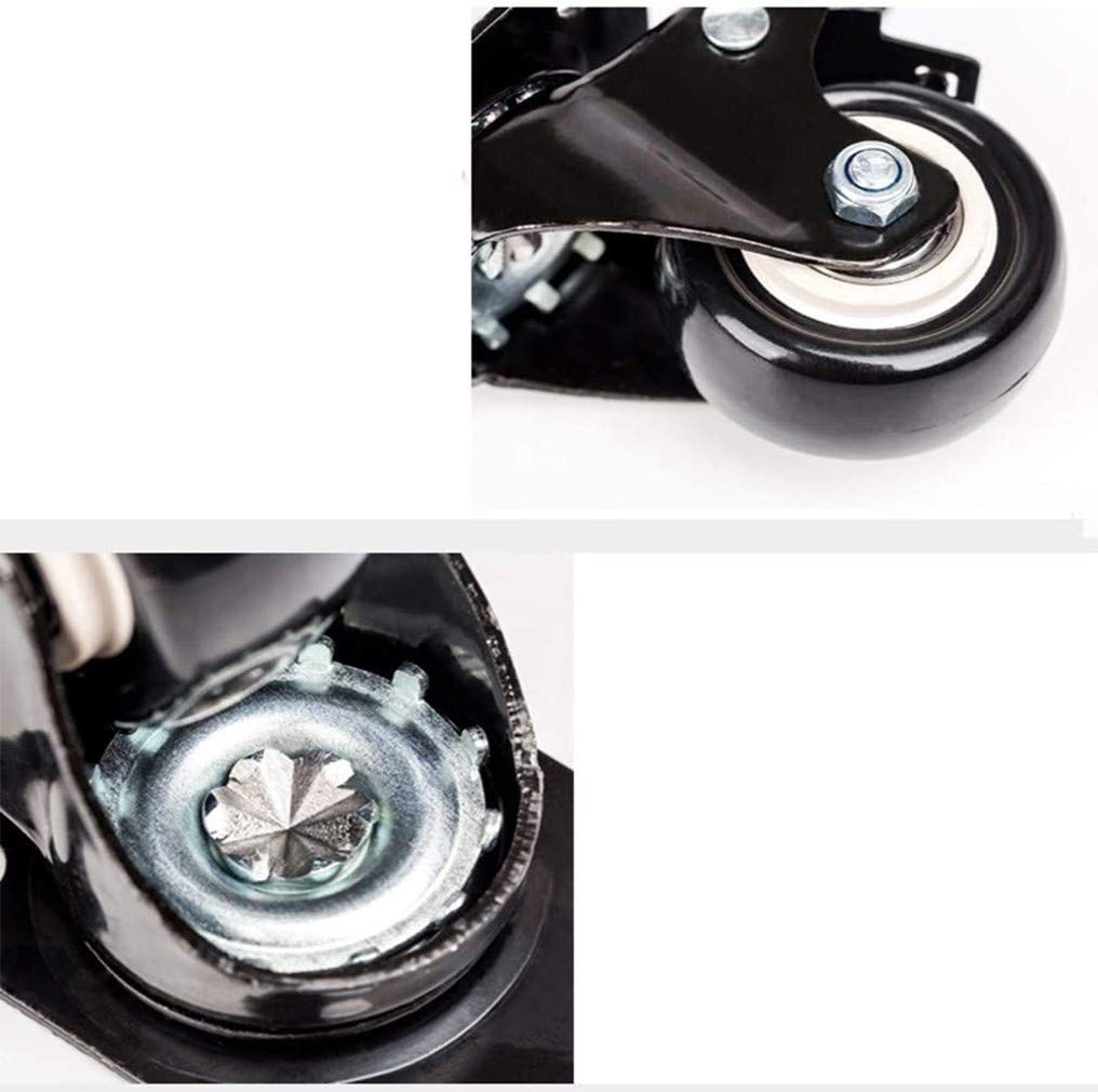 Ruota Girevole Leggera E Pratica A Tubo Tondo Con Freni, Rotella Con Doppio Cuscinetto Da 2 Pollici, TIANHEY, Silenzioso E Resistente All'usura, Per Carrelli, 4 Count